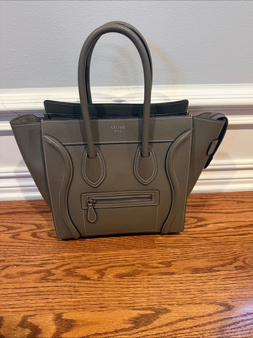 Celine Gray Mini Luggage Tote